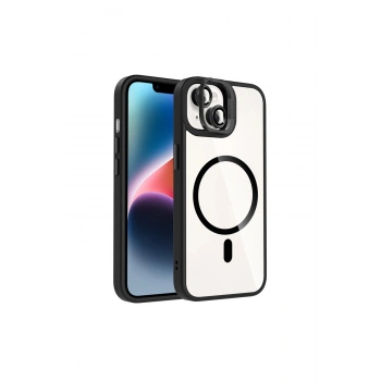 Joko İphone 14 Remim Lensli Magsafe Standlı Kapak - Siyah