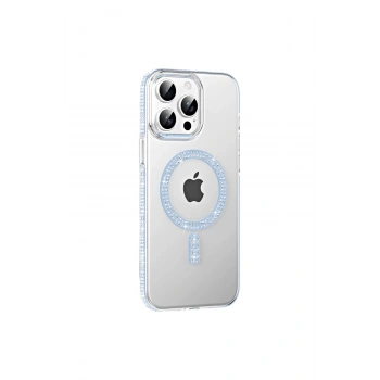 Joko İphone 15 Pro Move Taşlı Magsafe Kapak - Mavi