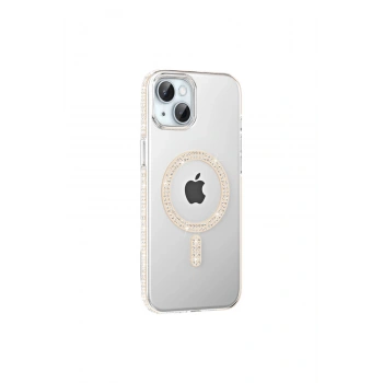 Joko İphone 14 Move Taşlı Magsafe Kapak - Pembe