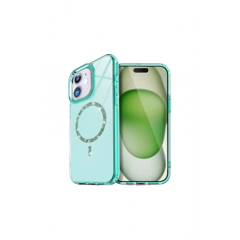 İphone 12 Live Diamond Magsafe Kapak - Yeşil