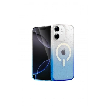 İphone 12 Pummel Shiny Magsafe Kapak - Mavi