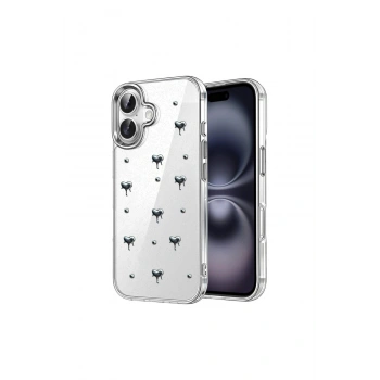İphone 16 Plus Fiyonk Desenli Kapak - Desen 1