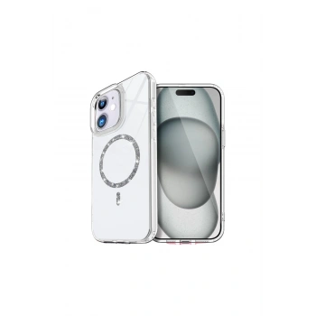 İphone 12 Live Diamond Magsafe Kapak - Şeffaf