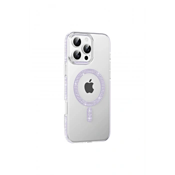 Joko İphone 16 Pro Max Move Taşlı Magsafe Kapak - Lila