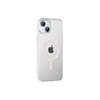 Joko İphone 14 Move Taşlı Magsafe Kapak - Gümüş