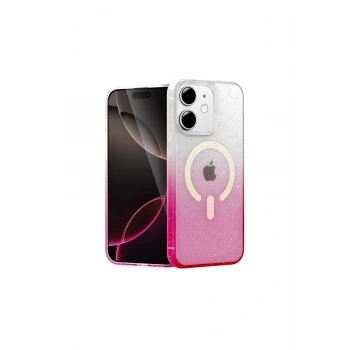 İphone 12 Pummel Shiny Magsafe Kapak - Pembe
