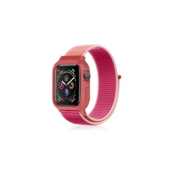 Watch 38mm Hasırlı Cırtcırtlı Kasalı Kordon (SAAT DEĞİLDİR) - Mor