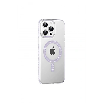 Joko İphone 14 Pro Max Move Taşlı Magsafe Kapak - Lila