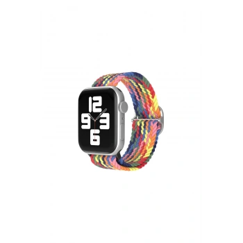 Watch 42mm Kordon (SAAT DEĞİLDİR) - Siyah-kırmızı-sarı