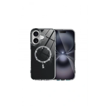 İphone 16 Live Diamond Magsafe Kapak - Siyah