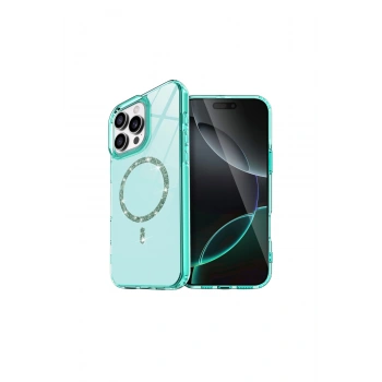 İphone 16 Pro Max Live Diamond Magsafe Kapak - Yeşil