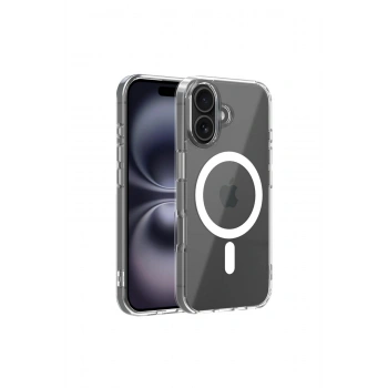 İphone 17 Combo Sert Şeffaf Magsafe Kapak - Şeffaf
