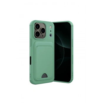 İphone 17 Pro Kelvin Kartvizitli Silikon - Açık Yeşil