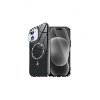 İphone 12 Live Diamond Magsafe Kapak - Siyah