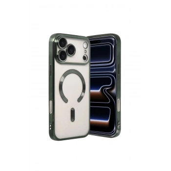 İphone 17 Pro Max Kross Magneticsafe Kapak - Koyu Yeşil