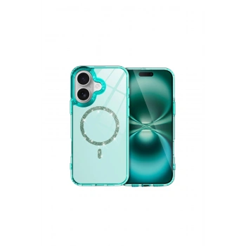 İphone 17 Live Diamond Magsafe Kapak - Yeşil