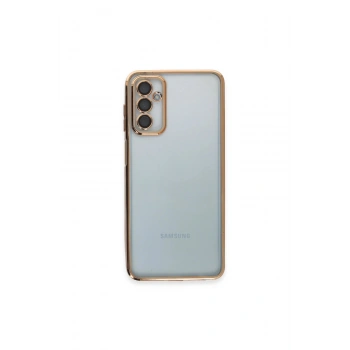 Samsung Galaxy M23 Kılıf Lensli Silikon - Gold