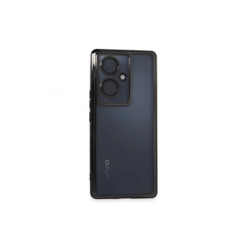 Vivo V29 Lite Kılıf Lensli Silikon - Siyah