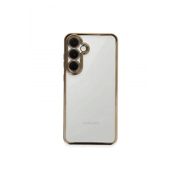 Samsung Galaxy S24 Fe Kılıf Lensli Silikon - Gold