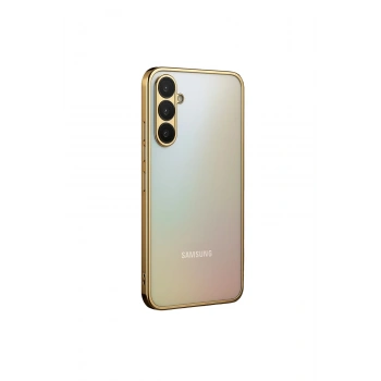 Samsung Galaxy A34 5g Kılıf Lensli Silikon - Gold