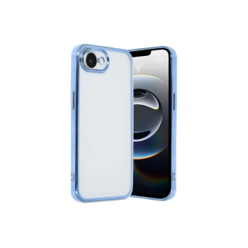 İphone 16e Kılıf Lensli Silikon - Açık Mavi