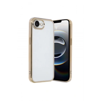 İphone 16e Kılıf Lensli Silikon - Gold