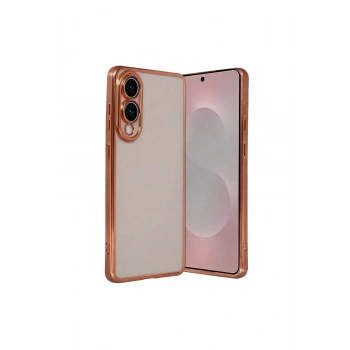 Samsung Galaxy S25 Edge Lensli Silikon - Çöl Titanyum