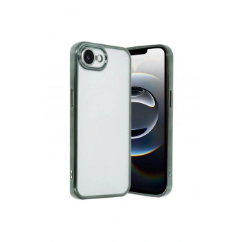 İphone 16e Kılıf Lensli Silikon - Yeşil