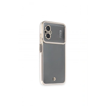 Poco M5 Kılıf Liva Lens Silikon - Beyaz