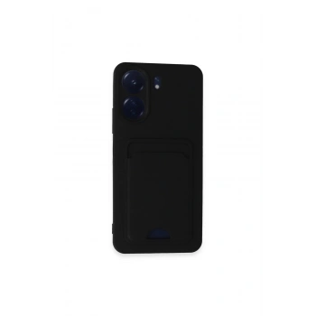 Redmi 13c Kılıf Kelvin Kartvizitli Silikon - Siyah