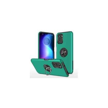 Poco F3 Kılıf Elit Yüzüklü Kapak - Yeşil