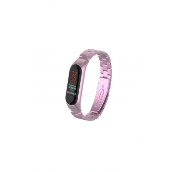 Mi Band 4 Metal Baklalı Kordon (SAAT DEĞİLDİR) - Rose