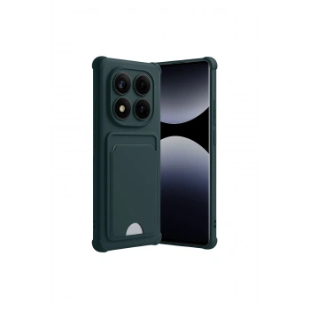 Redmi Note 14 Pro 5g Kelvin Kartvizitli Silikon - Koyu Yeşil