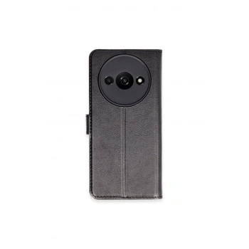 Redmi A3 4g Kılıf Trend S Plus Kapaklı Kılıf - Siyah