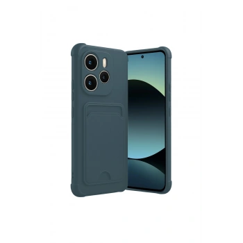 Redmi Note 14 4g Kelvin Kartvizitli Silikon - Koyu Yeşil