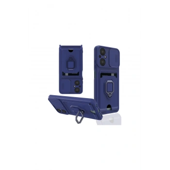 Poco M5 Kılıf Zuma Kartvizitli Yüzüklü Silikon - Lacivert