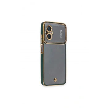 Poco M5 Kılıf Liva Lens Silikon - Yeşil