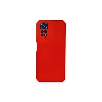 Redmi Note 11 Kılıf Nano İçi Kadife Silikon - Kırmızı