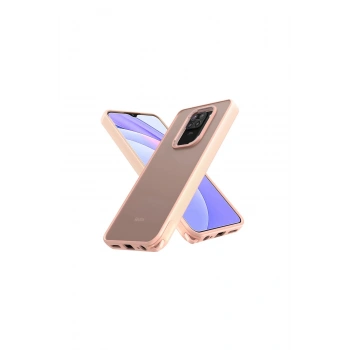 Redmi Note 9 Kılıf Elegant Kapak - Pudra