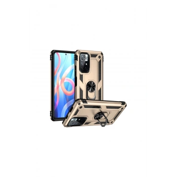 Redmi Note 11t Kılıf Sofya Yüzüklü Silikon Kapak - Gold