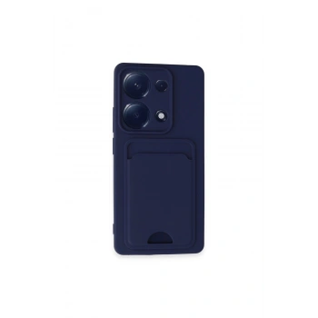 Redmi Note 13 Pro 4g Kılıf Kelvin Kartvizitli Silikon - Lacivert