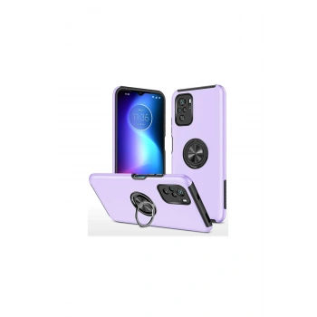 Poco F3 Kılıf Elit Yüzüklü Kapak - Mor