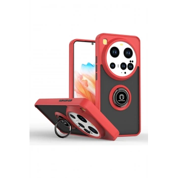 Mi 15 Ultra Kılıf Montreal Yüzüklü Silikon Kapak - Kırmızı