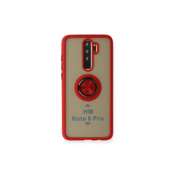 Redmi Note 8 Pro Kılıf Montreal Yüzüklü Silikon Kapak - Kırmızı