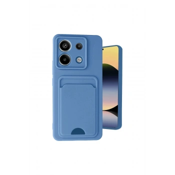 Redmi Note 13 Pro 5g Kılıf Kelvin Kartvizitli Silikon - Mavi