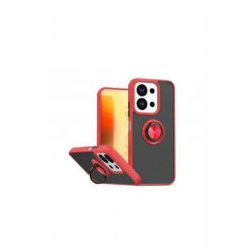 Redmi 15c 4g Montreal Yüzüklü Silikon Kapak - Kırmızı