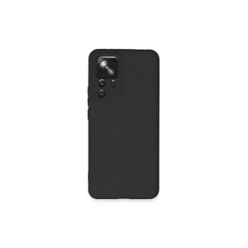 Mi 12t Pro Kılıf Nano İçi Kadife Silikon - Siyah