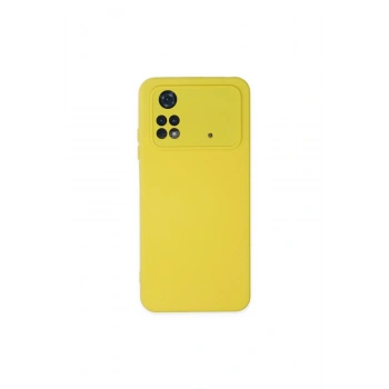 Poco M4 Pro 4g Kılıf Nano İçi Kadife Silikon - Sarı