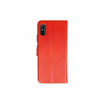 Redmi 9a Kılıf Trend S Plus Kapaklı Kılıf - Kırmızı