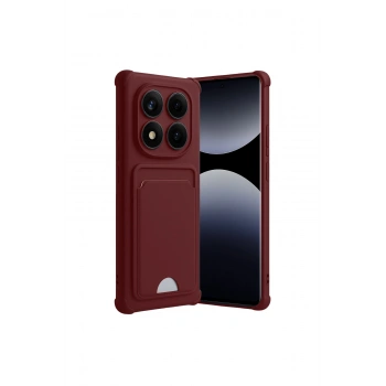 Redmi Note 14 Pro 5g Kelvin Kartvizitli Silikon - Bordo